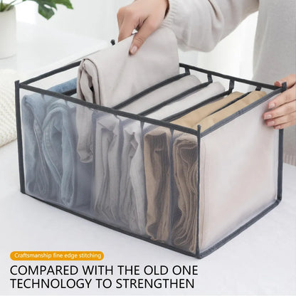 IVYSHION Underwear Storage Box Closet Wardrobe Clothes Compartment Boxes Drawer Jeans Socks Separation Organizer Pants Storage