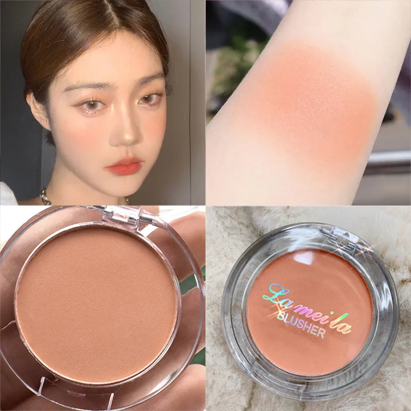 Monochrome Blush Face Mineral Pigment Peach Orange Nude Pink Blue Matte Natural Blush Contour Shadow Cheek Blusher Cosmetic