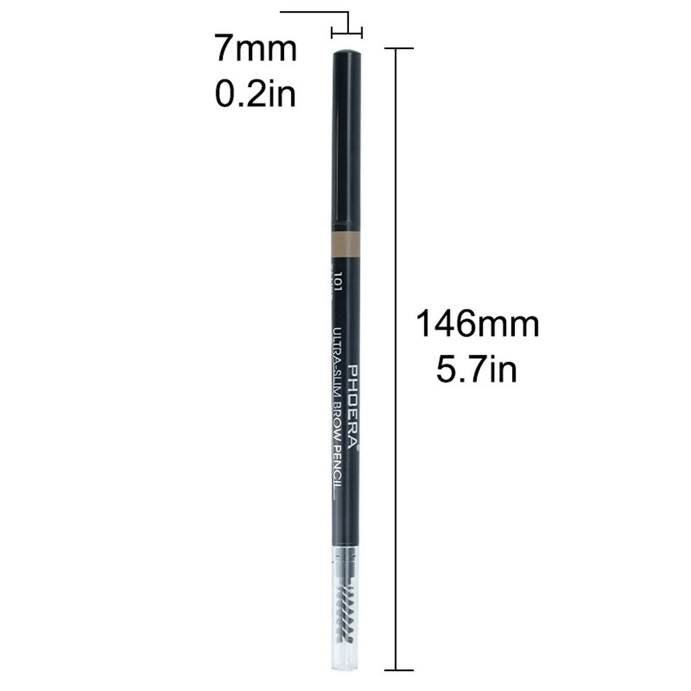 5 Color Double Ended Eyebrow Pencil Waterproof Long Lasting No Blooming Rotatable Eyebrow Tattoo Pen Makeup Brush