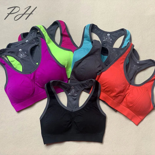 New Shockproof Bra Vest Running Sports Bras Women Gym Push Up Breathable Bra Exercise Fitness Vest Yoga Tops Sports Underwear