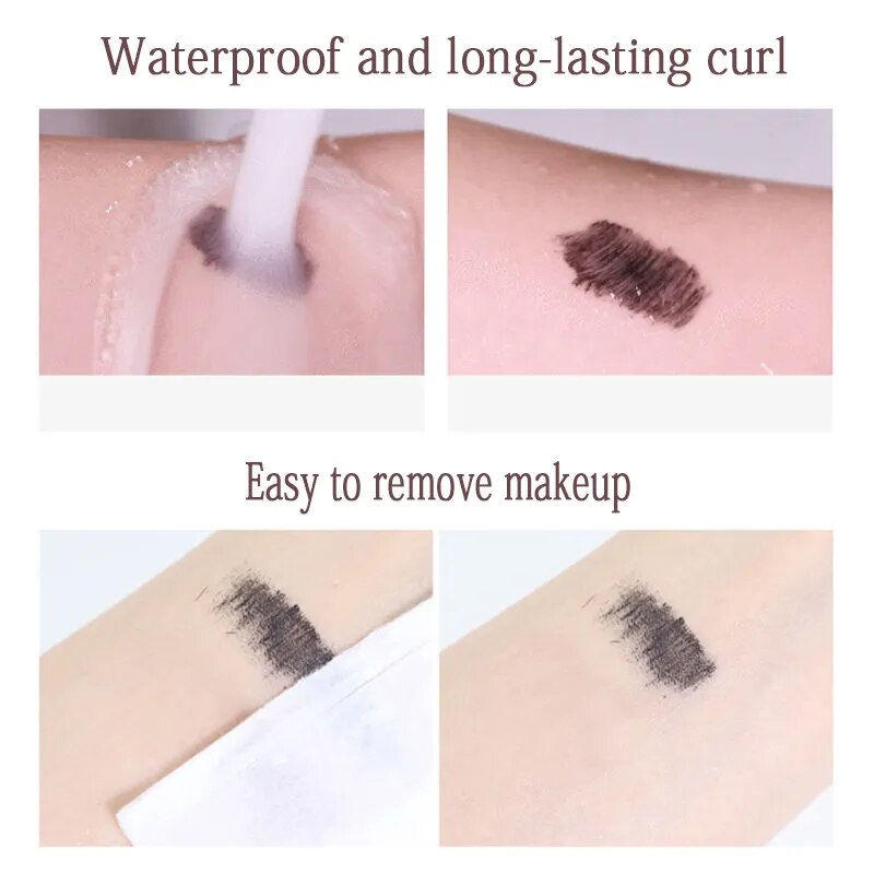 Ultra-fine Mascara Curl Thick Lengthening Eyelash Mascara Waterproof Non-smudge Brown Natural Curling Fine Brush Mascara Makeup