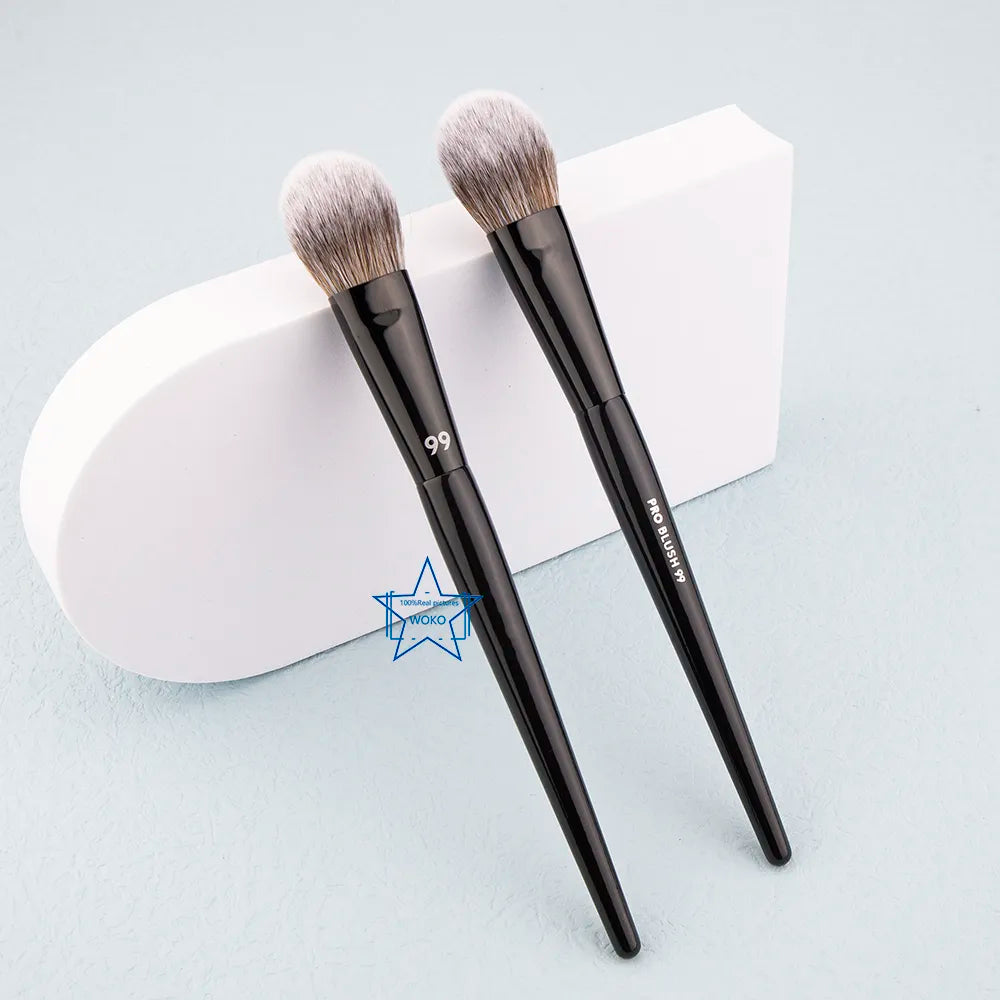 99 Cream Blush Brush Contour Foundation Liquid Blush Brushes Professional Synthetic Hair Flat Blush Brush Blush Brush Small