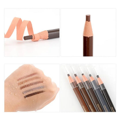 5 Colors Eyebrow Pencil Lating Waterproof Non-smudge Eyebrow Pencil Genuine Women Wood Hard Core Wood Eyebrow Pencil Eyebrow Pen