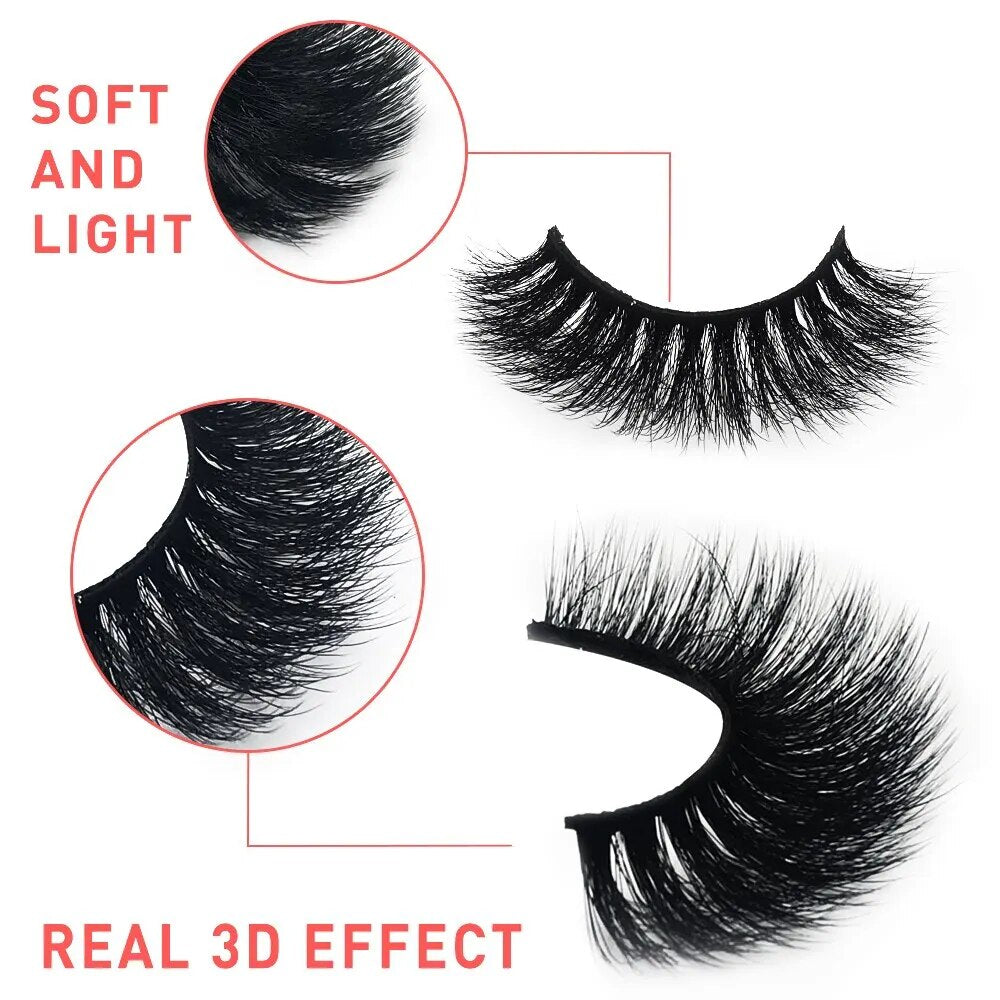 5Pairs 3D Mink Wholesale Eyelashes Lashes Handmade Fluffy Dramatic Lashes Cruelty Free False Eyelashes Makeup Lashes