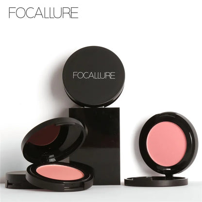 FOCALLURE 16 Colors Matte Blush Waterproof Longlasting Minerals Peach Blusher Soft Smooth Face Powder Palette Makeup Cosmetics