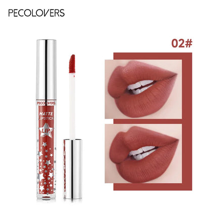 Lip Gloss Women Makeup Matte Velvet Lipstick Moisturizer Red Lip Tint Waterproof Light Long-Lasting Cosmetic