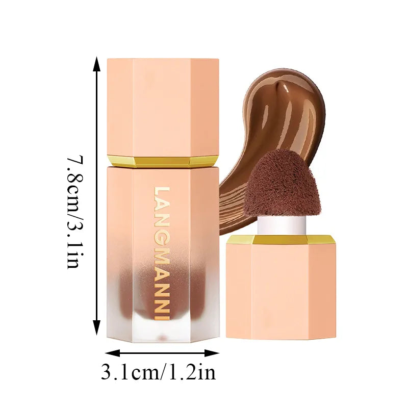 Langmanni Liquid Foundation V-face Shaping Contour Pen Highlighter Beauty Multicolour Natural Delicate Long Lasting Cosmetics