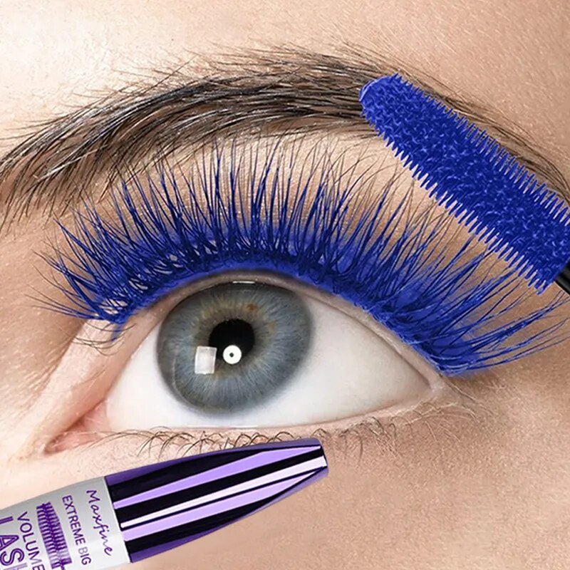 Color Mascara Waterproof Eye Black 5D Silk Fiber Volume Mascara Lashes Extension Thick Smudge-proof Makeup Tools Cosmetic