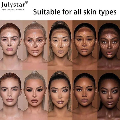 Julystar 6 Color Concealer Waterproof Portable Concealer Speckle Tattoo Cover Up Skin Liquid Foundation 16 Hr Lasting Cosmetics