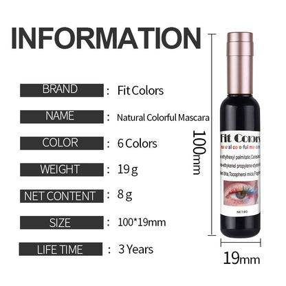 Hot Wine Bottle 4D Silk Fiber Eyelash Mascara Waterproof Fast Dry Eyelashes Curls Extension Makeup Eyelashes Waterproof Blue Ink