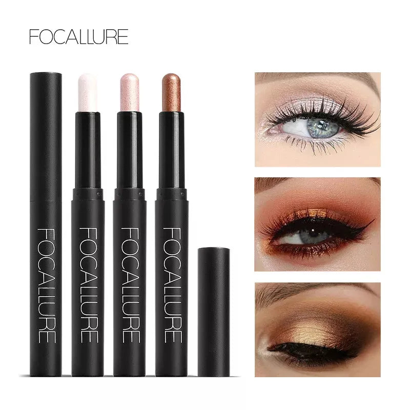 FOCALLUR 24 Colors Eyeshadow Stick Waterproof Eye Shadow Pen Eyes Highlighter Cream Pencil For Women Beauty Makeup Cosmetics