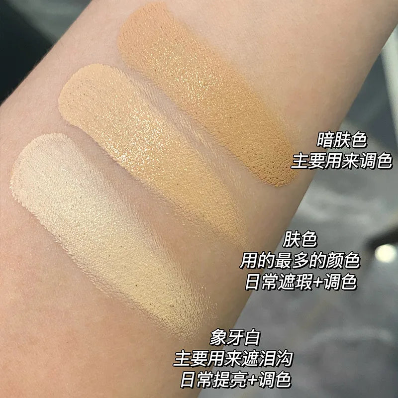 3-color Concealer Palette Moisturizing Cover Dark Circles and Acne Marks Natural Makeup Contouring Cream Shadow Cosmetics