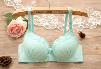 New Thin Wireless Bra Girl Bra Gather Adjustable Lace Bow Student Comfortable Girl Bra Teenage Girls Clothing 14 16 18 Years