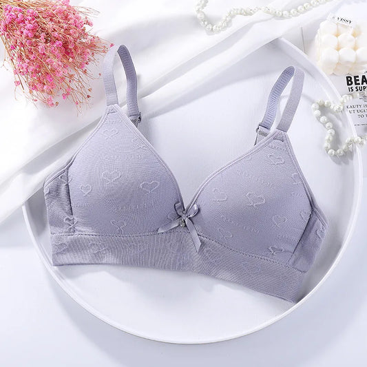 Teenage Girls Bras Thin No Steel Rings Comfortable Breast Wrapping Underwear Schoolgirls Gathering Bras Young Girl Clothes