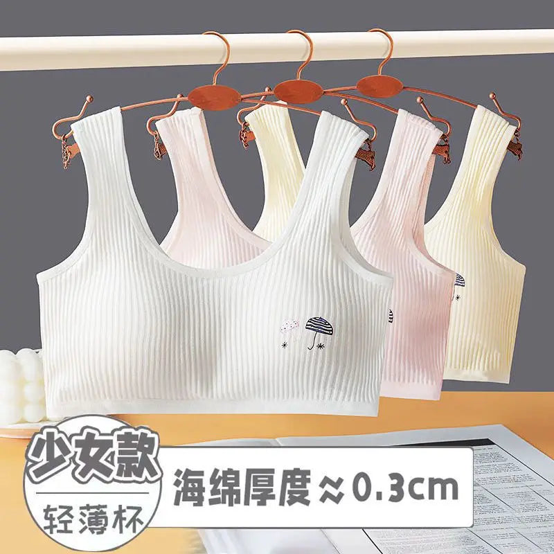 Junior High School Teen Girls' Lingerie Teenages Students Kids Bras 9-18 Year Old Girls' Bras Adolescent Puberty Training Bra