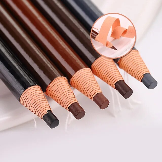 5 Colors Eyebrow Pencil Lating Waterproof Non-smudge Eyebrow Pencil Genuine Women Wood Hard Core Wood Eyebrow Pencil Eyebrow Pen