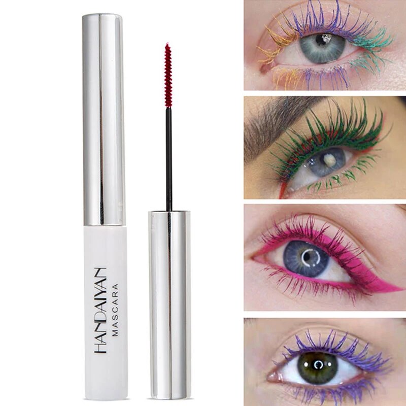 5 Color Dual Head Mascara Waterproof Fast Dry Eyelashes Curls Extension Make-Up Eyelashes Blue Purple Black White Ink Mascara