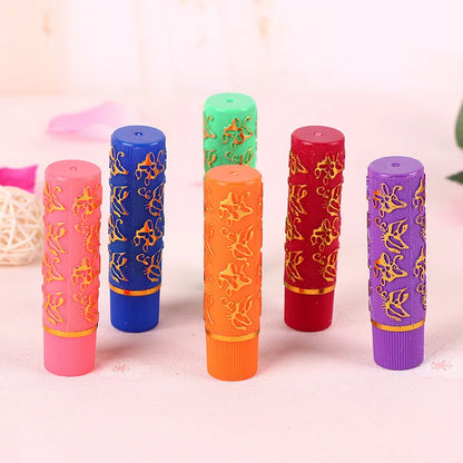 6PC/lot Pop Fashion Style Color Lipstick ColorLong Lasting Lip Liner Tube Butterfly Change Beauty Supplies