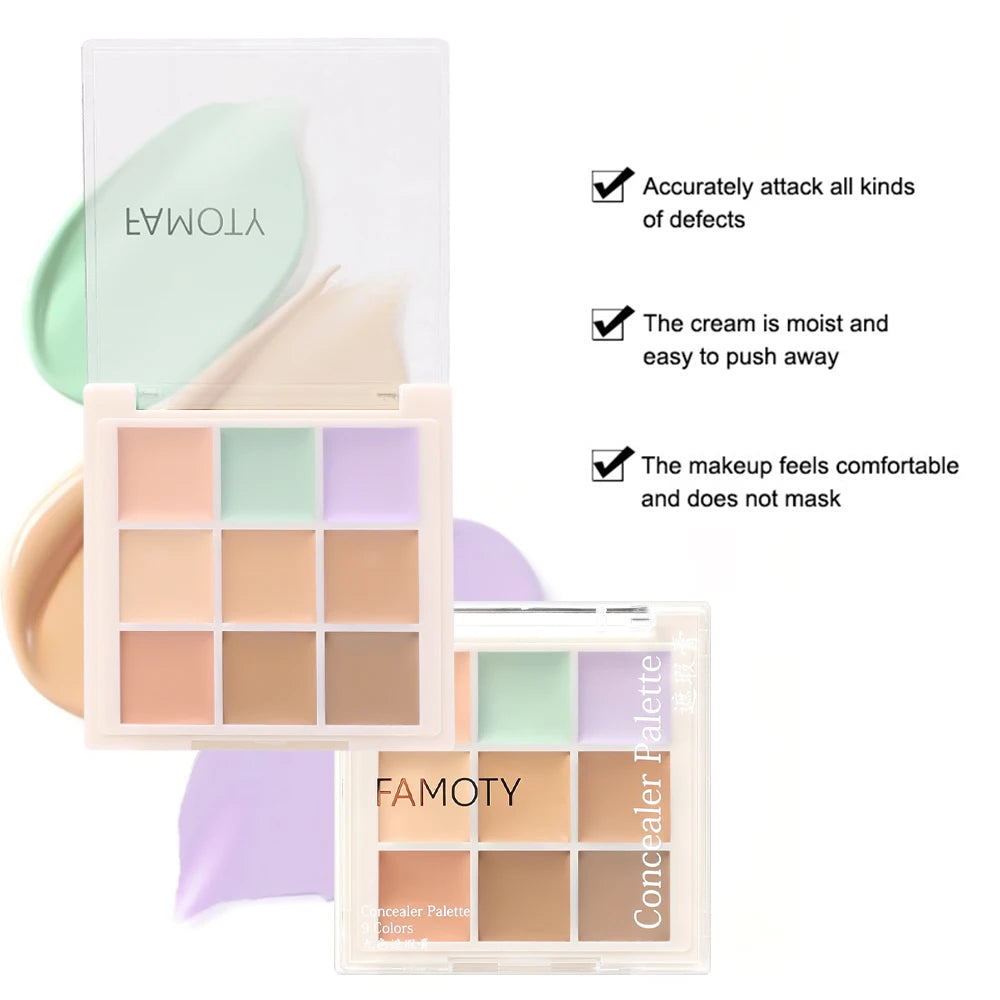 Multicolor Concealer Palette Cream Waterproof Full Coverage for All Skin Face Makeup Cover Dark Circles Acne Pores Cream Base