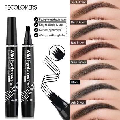 4 Point Eyebrow Pencil Maquillajes Para Mujer Waterproof Liquid Eyebrow Pen Makeup Long Lasting Cosmetic Microblade Brow Pencil