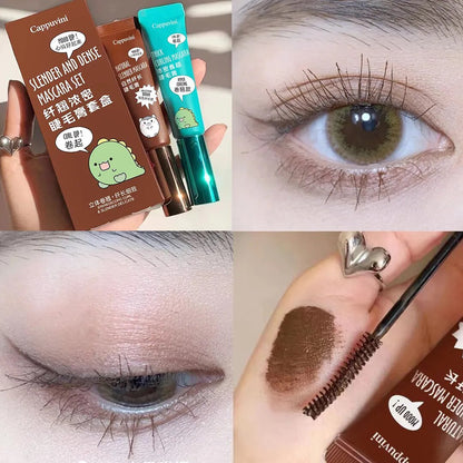 4D Silk Fibe Mascara Curling Thick Lengthening Eyelash Mascara Waterproof Non-smudge Black Brown Natural Curl Mascara Makeup