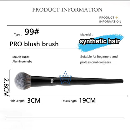 99 Cream Blush Brush Contour Foundation Liquid Blush Brushes Professional Synthetic Hair Flat Blush Brush Blush Brush Small