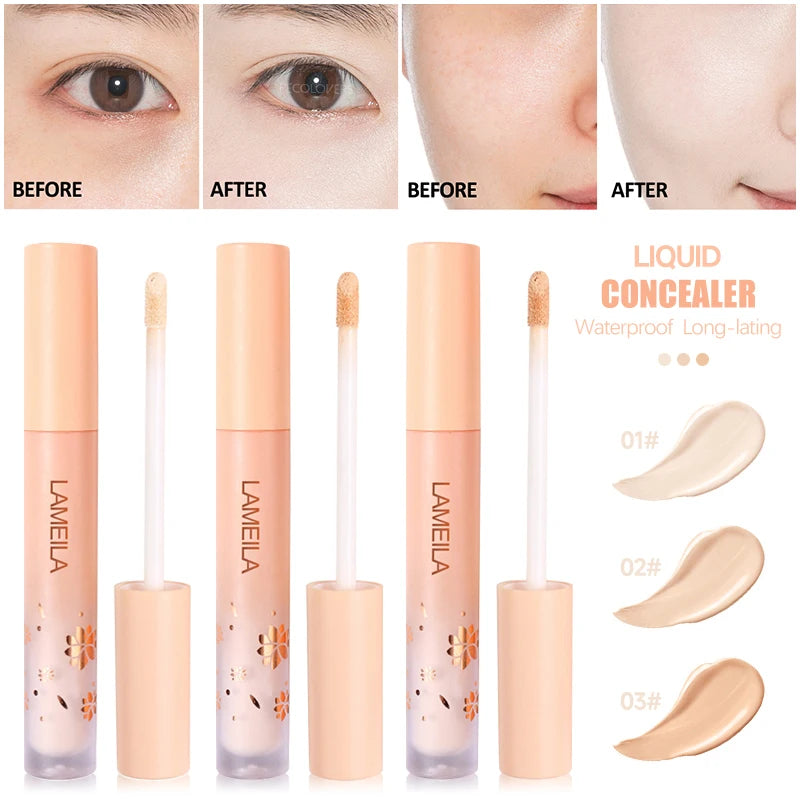 Eyes Face Concealer Liquid Cover Dark Circles Acne Natural Make Up Effect Anti Cernes Base Foundation Cream Cosmetics