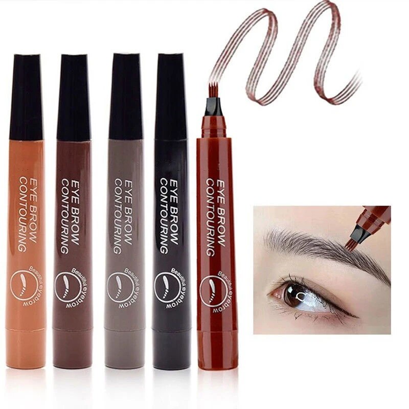 Eyebrows Pen Eyebrow Tattoo Waterproof Liquid Black Eye Brow Makeup Pencil Microblading