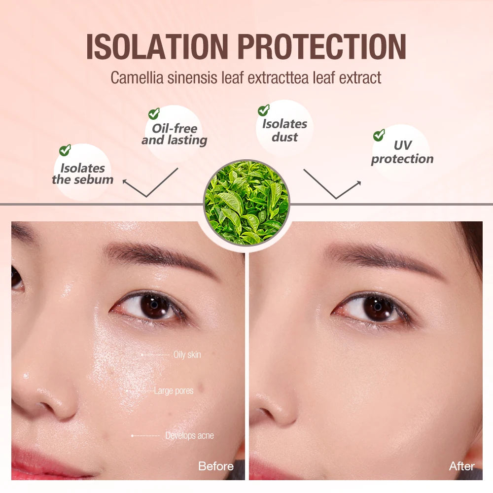 O.TWO.O Invisible Pores Face Makeup Primer 20ml Soft Moisture Oil-Control Whitening Base Make Up Face Cream