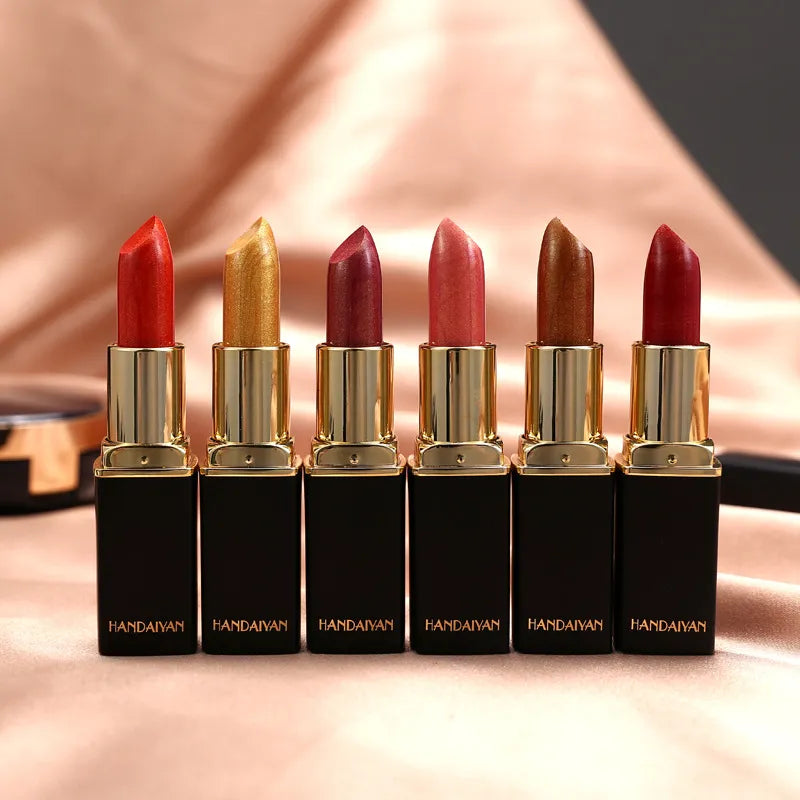 Makeup Mermaid Shiny Metallic Pearlescent Color Changing Lipstick Gilt Lipstick Makeup Cosmetics 1 pcs maquillage femme