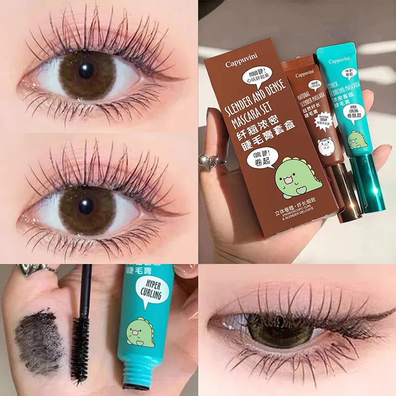 4D Silk Fibe Mascara Curling Thick Lengthening Eyelash Mascara Waterproof Non-smudge Black Brown Natural Curl Mascara Makeup