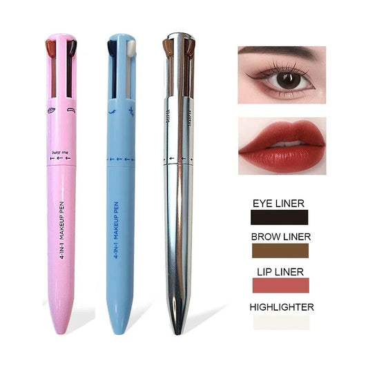 4 In 1 Makeup Pen Eyebrow Pencil Waterproof Drawing Eye Brow Long Lasting Easy Color Eyeliner Eyebrow Pen Sweatproof Makeup Pen