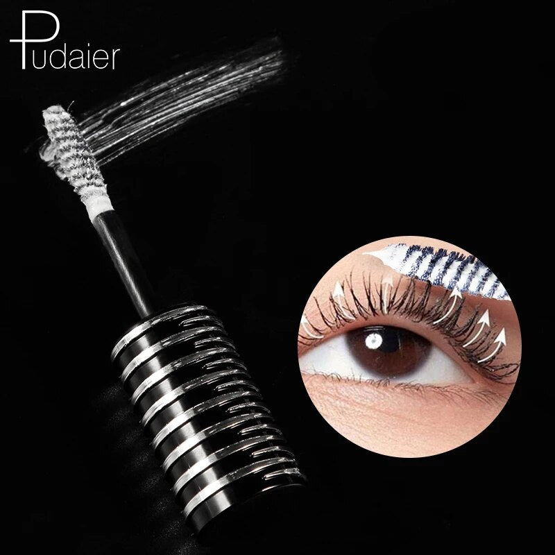 Pudaier White Fiber Cream Primer Lashes Foundation Base Waterproof Makeup Perfect Eyelash Partner of Mascara Before Use Cosmetic