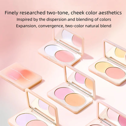 JUDYDOLL Dual-color Combination Blush Expansion Convergence Blend Nude Makeup Blush Natural Brighten Skin Tone Makeup Palette