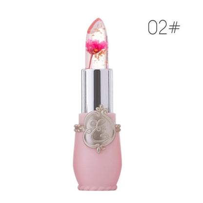 Moisturizer Lip Gloss Transparent Jelly Flower Lipstick Temperature Color Change Waterproof Makeup Lip Balm Cosmetic Makeup Tool