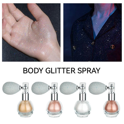 1/2/3pcs Highlighter Powder Spray High Gloss Glitter Powder Spray Shimmer Sparkle Powder Makeup For Face Body Highlight Makeup