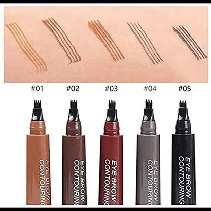 4 Point Eyebrow Pencil 4 Prong Tip Eyebrow Pen 4 Fork Eyebrow Pencil Waterproof Liquid Eyebrow Pencil long Lasting like real