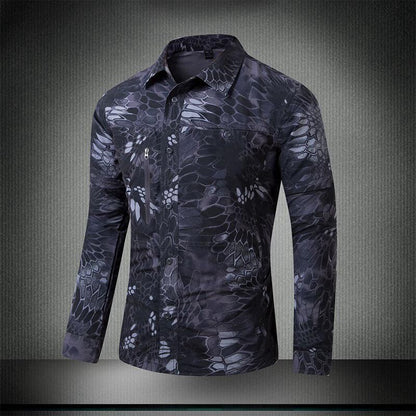 Military Style Tactical Shirt MultiCam Men Long Sleeve Summer Combat Shirts Male Python Camouflage Quick Dry SWAT Combat hots