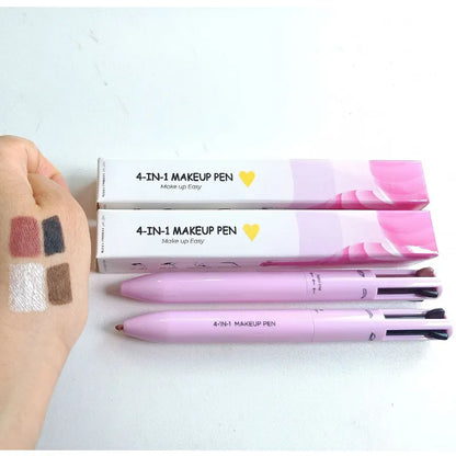 4 In 1 Eyebrow Pencil Waterproof Drawing Eye Brow Long Lasting Easy Color Eyebrow Pen Sweatproof Makeup Cosmetic Tool