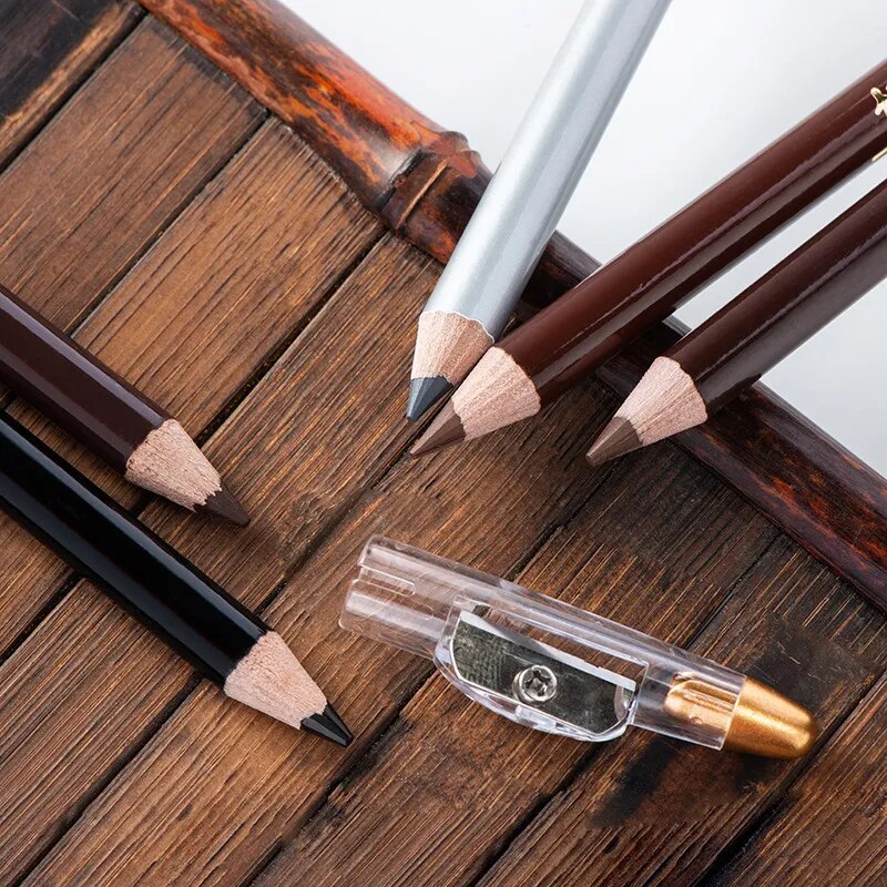 5 colors  Eyebrow Pencil Easy To Use Eyeshadow Long Lasting Natural Cosmetic Waterproof Microblading Wood Eyebrow Pencil