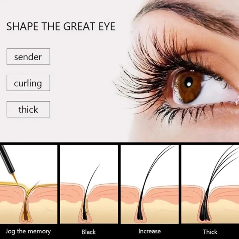 Enhancer Eyelash Growth Serum Treatment Eyelash Growth Powerful Makeup Lengthening Thicker Lashes Natural Curling Lash Lifting