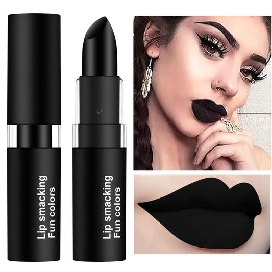 Black Lipstick Matte lip stick long lasting dark lipstick vintage Halloween make up Decorative Hallowen Cosmetics for women