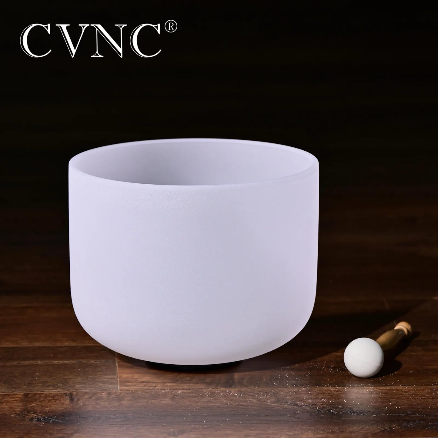 CVNC 12 Inch Chakra Frosted Quartz Crystal Singing Bowl for Sound Healing Energy Balance with Free O-ring&Mallet