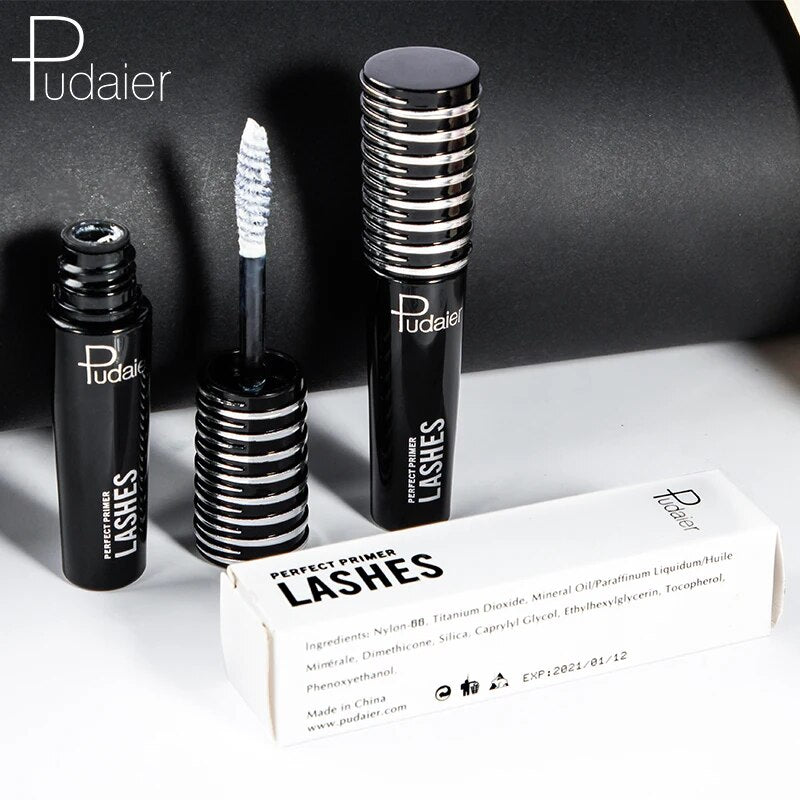 Pudaier White Fiber Cream Primer Lashes Foundation Base Waterproof Makeup Perfect Eyelash Partner of Mascara Before Use Cosmetic