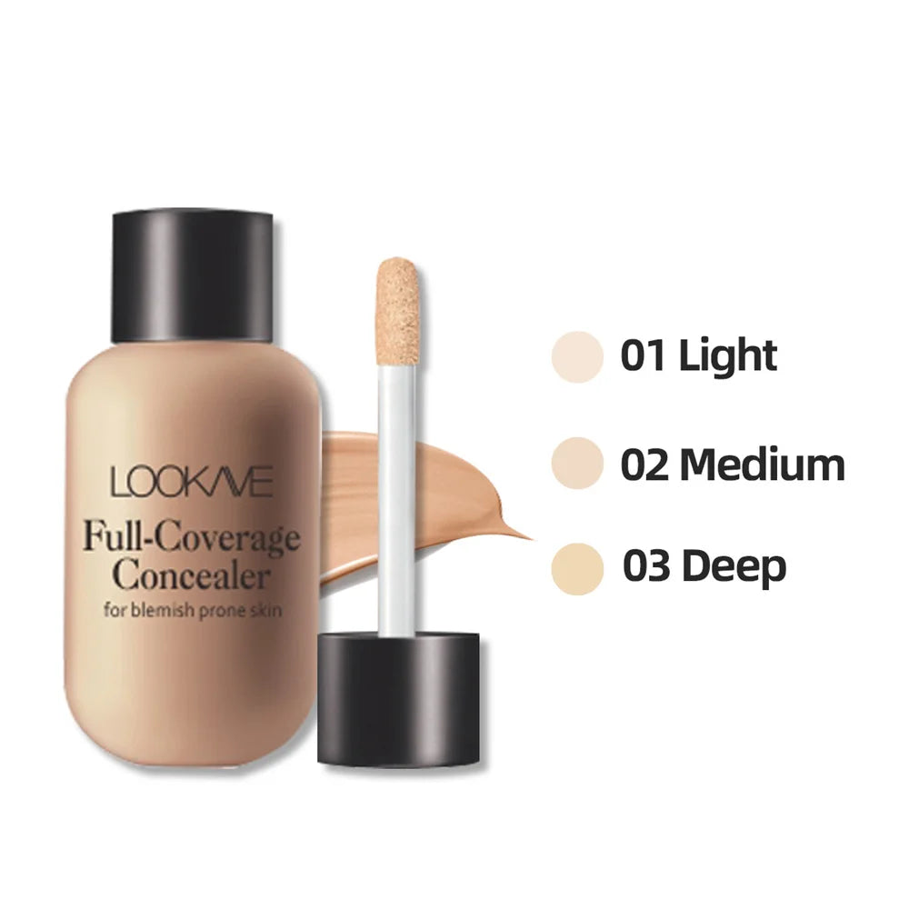 12ml Matte Concealer Liquid Foundation Waterproof Long-Lasting Full Cover Acne Natural Facial Makeup Matte Base Makeup Cosmetics