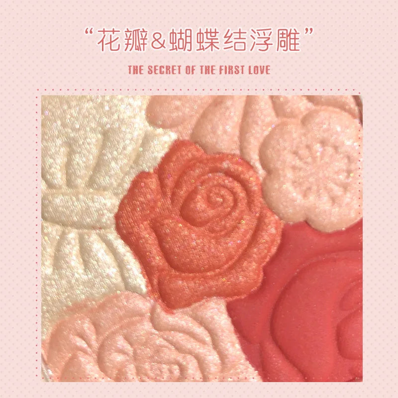 Color Flower Blush Palette Mineral Powder Red Rouge Natural Long Lasting Nude Matte Face Blush Pigmented Cheek Blusher Cosmetic