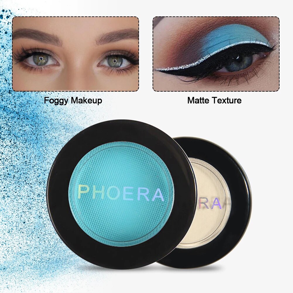 PHOERA 12 Colors Matte Eye Shadow Powder Pigment Long Lasting Bright Eyeshadow Makeup Water-Resistant Beauty Make Up TSLM1