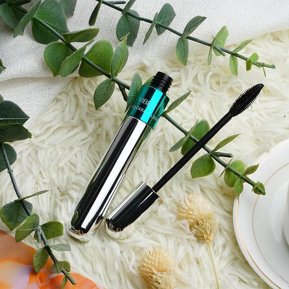 4D Mascara Silk Fiber Waterproof Mascara Easy To Dry Makeup Thick Natural Black Mascara Eyelash Eyelash Cosmetics