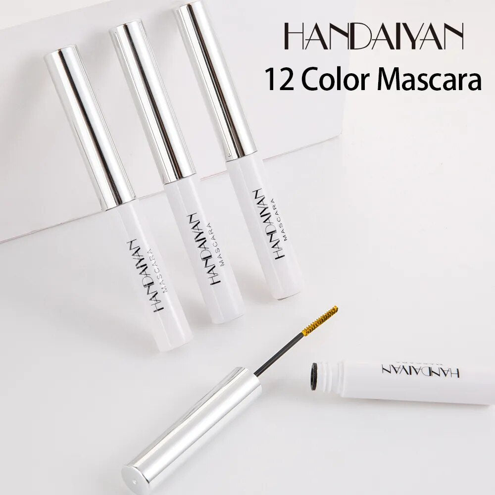 Handaiyan Black White Mascara color waterproof mascara effect extended brown blue red green cosmetics make up eyes makeup tool