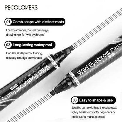 4 Point Eyebrow Pencil Maquillajes Para Mujer Waterproof Liquid Eyebrow Pen Makeup Long Lasting Cosmetic Microblade Brow Pencil